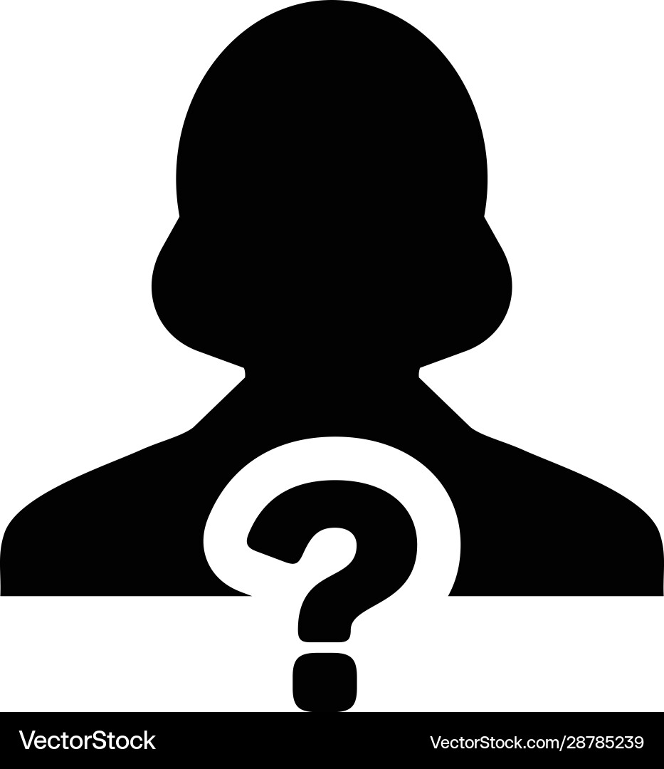 Problem icon question mark with female user Vector Image