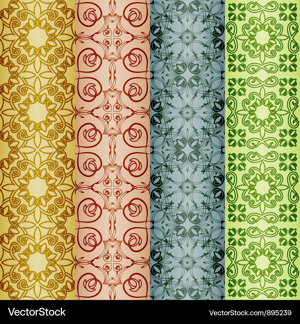 Retro seamless patterns Vector Image