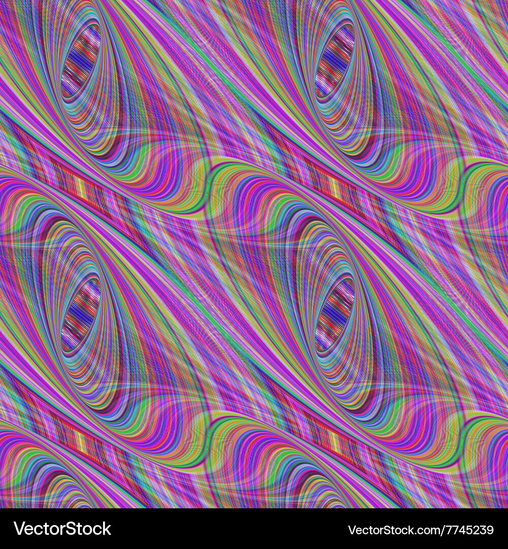 Seamless colorful ellipse fractal pattern design Vector Image