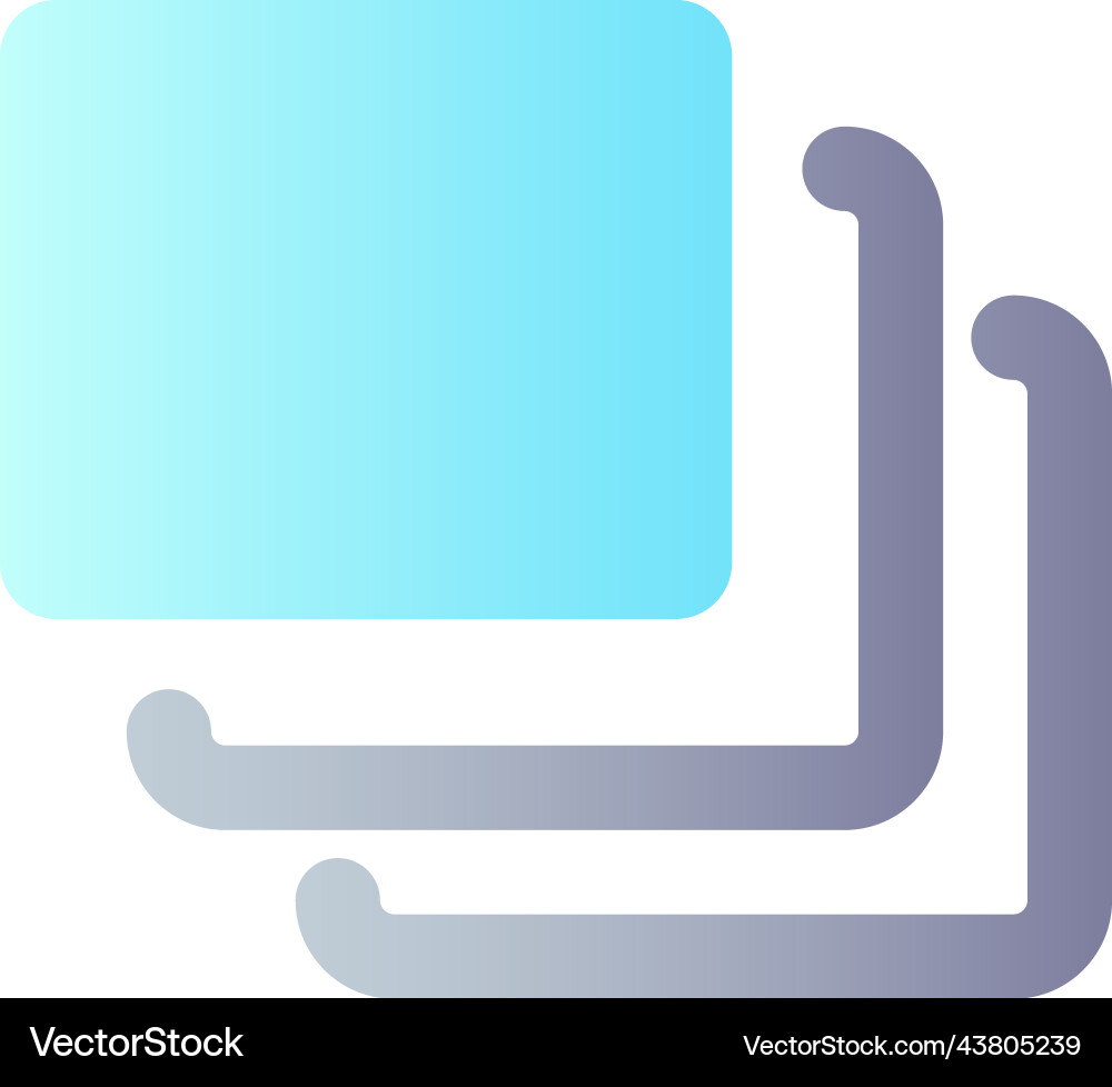 Series of layers flat gradient color ui icon Series of layers flat gradient color ui icon vector image