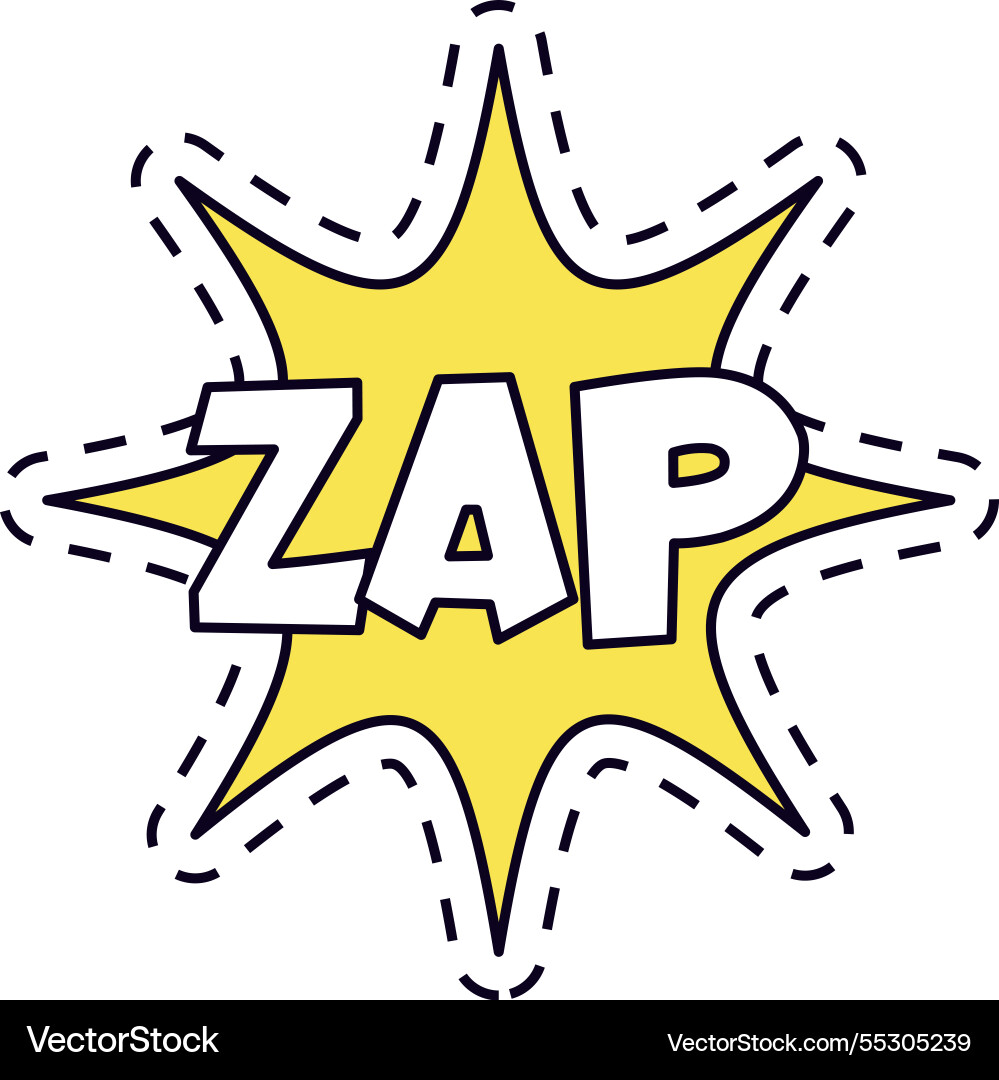 Yellow star shaped comic explosion with the word Yellow star shaped comic explosion with the word vector image