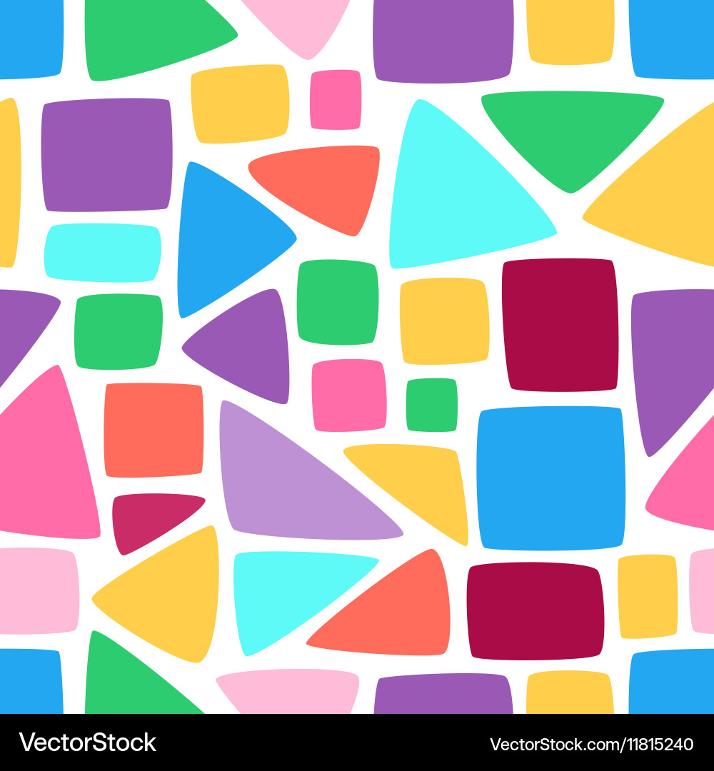 Abstract colorful mosaic seamless pattern Vector Image