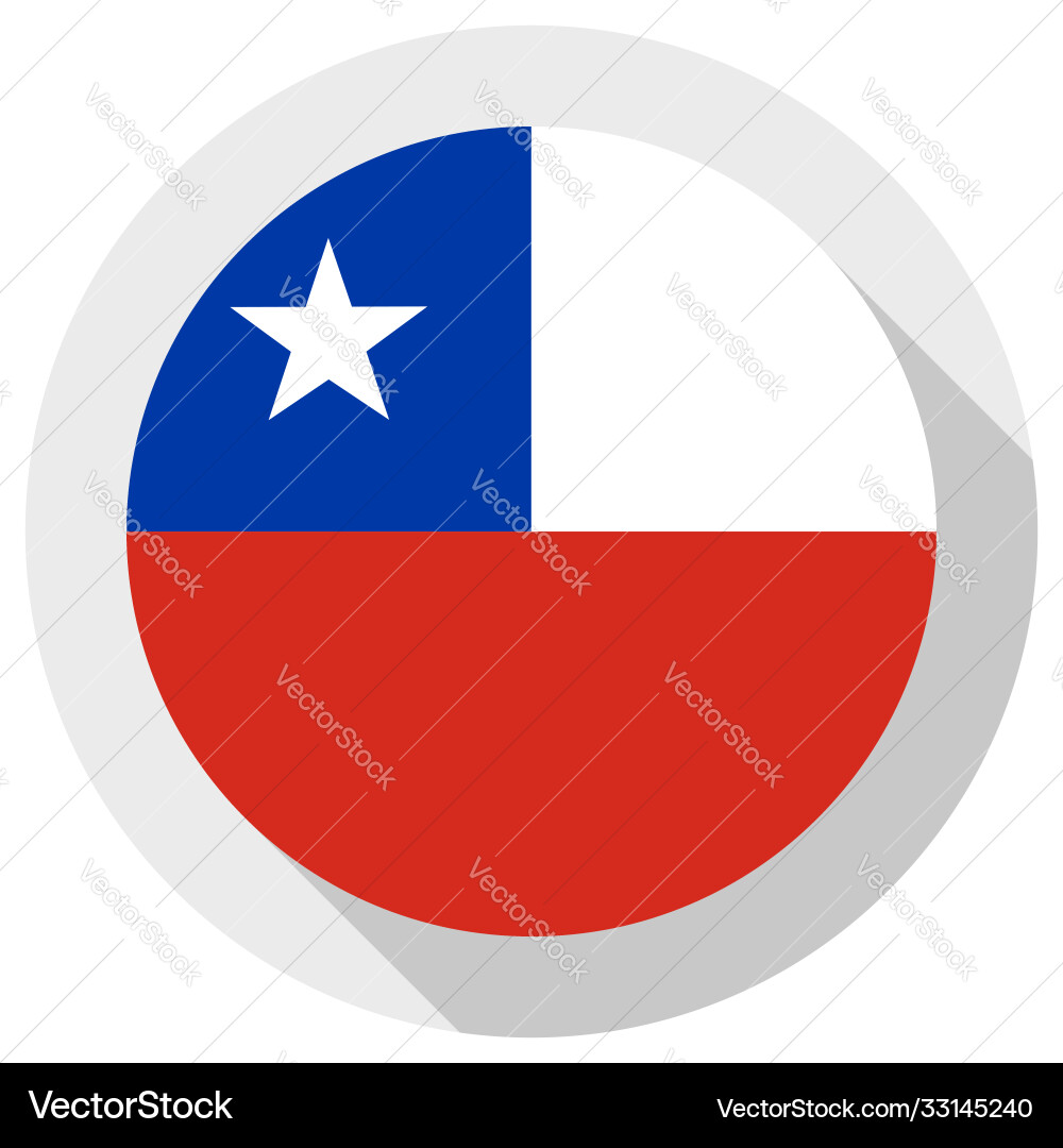 Chile Flag Round Icon Vector Image