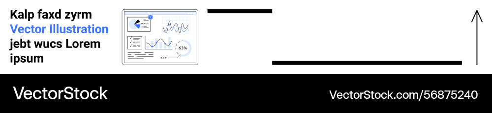 Data visualization dashboard with graphs Data visualization dashboard with graphs vector image
