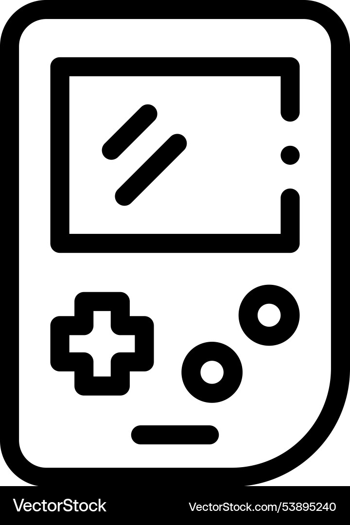 Game console icon thin linear style design Game console icon thin linear style design vector image
