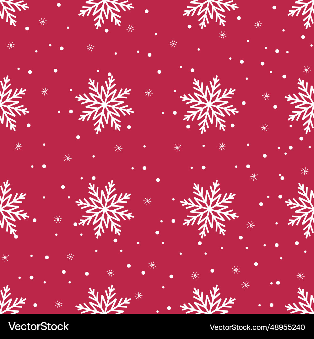 Holiday backdrop snowflake pattern Vector Image