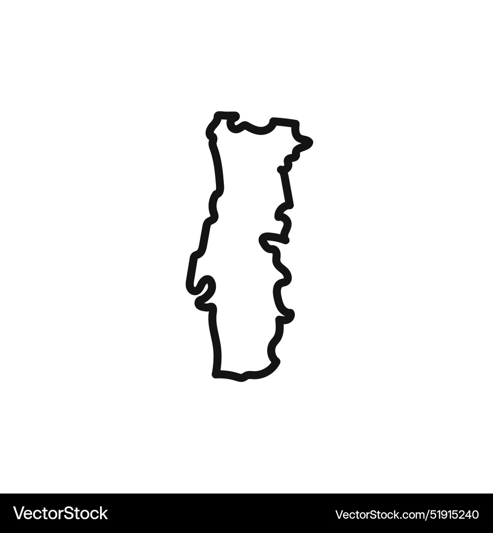 Portugal map icon set collection for web Vector Image