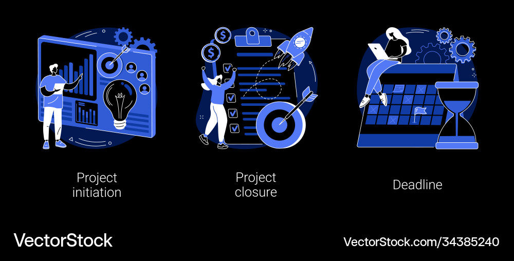 Project lifecycle abstract concept Project lifecycle abstract concept vector image