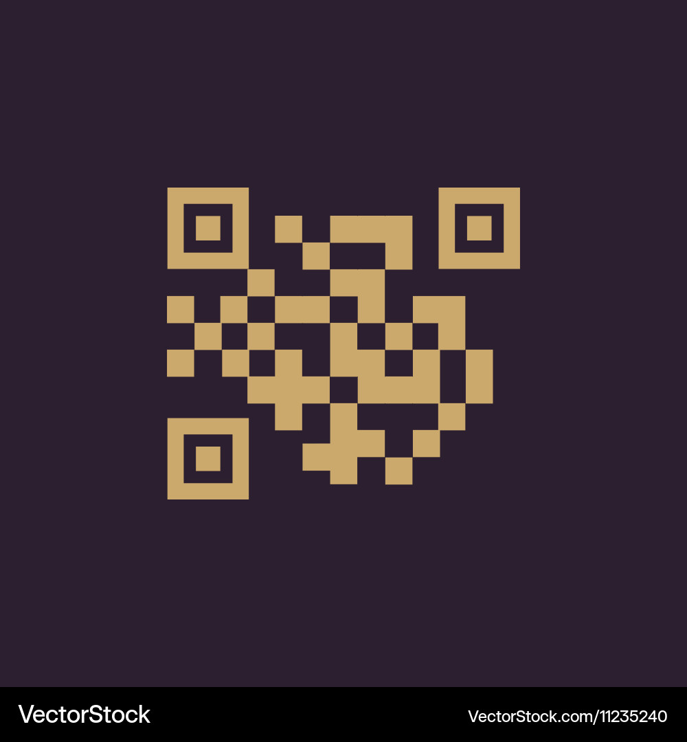 Qr code icon link and url symbol flat Vector Image