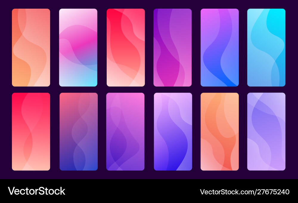Trendy abstract wallpapers for mobile phone Trendy abstract wallpapers for mobile phone vector image