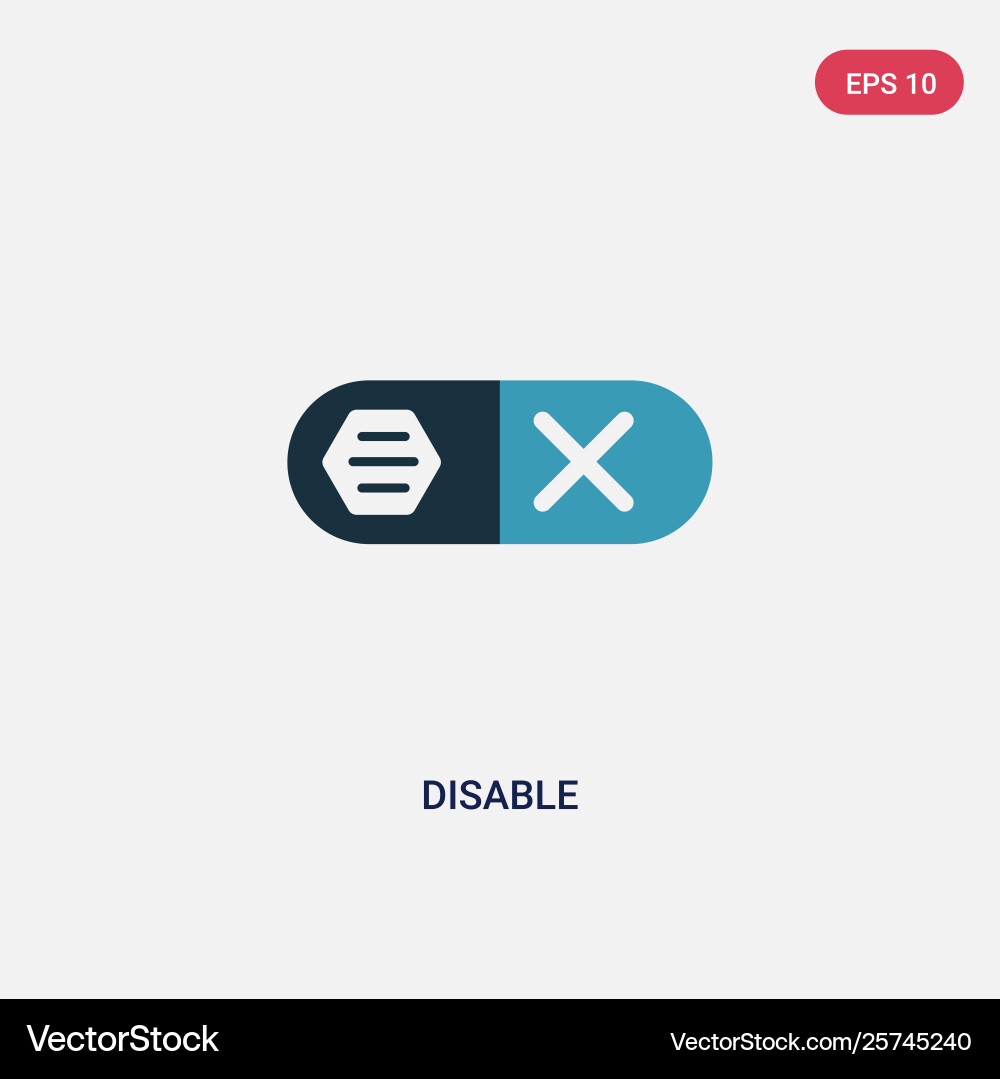 Two color disable icon from interface concept Vector Image