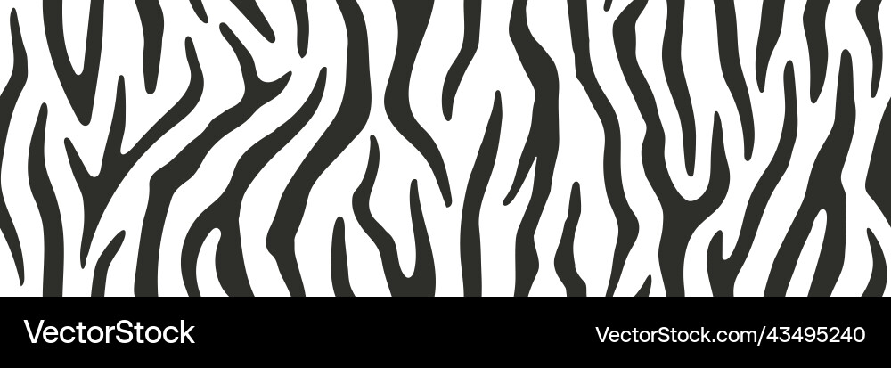 Zebra seamless pattern or repeatable border Vector Image