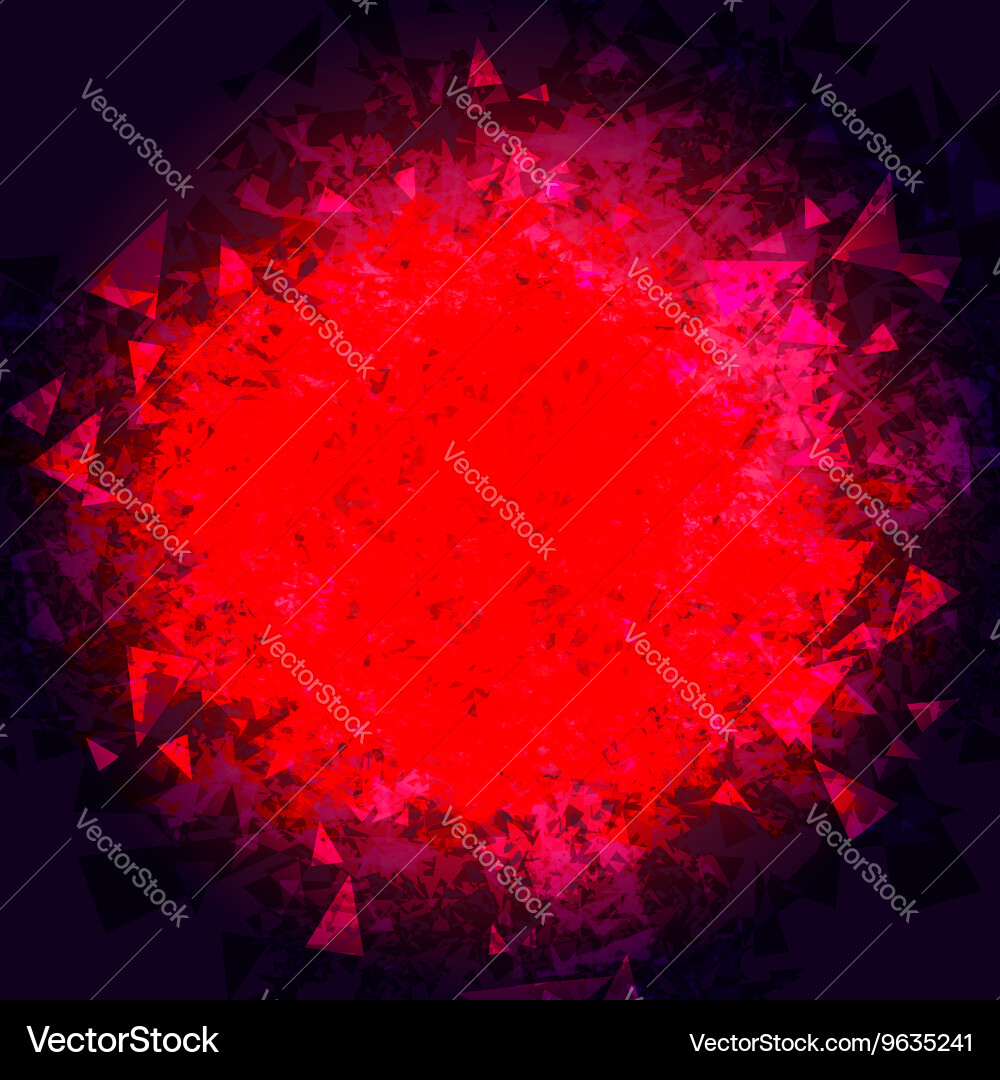 Abstract triangle red background Vector Image