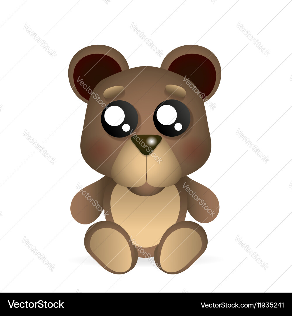 Brown teddy bear Royalty Free Vector Image - VectorStock