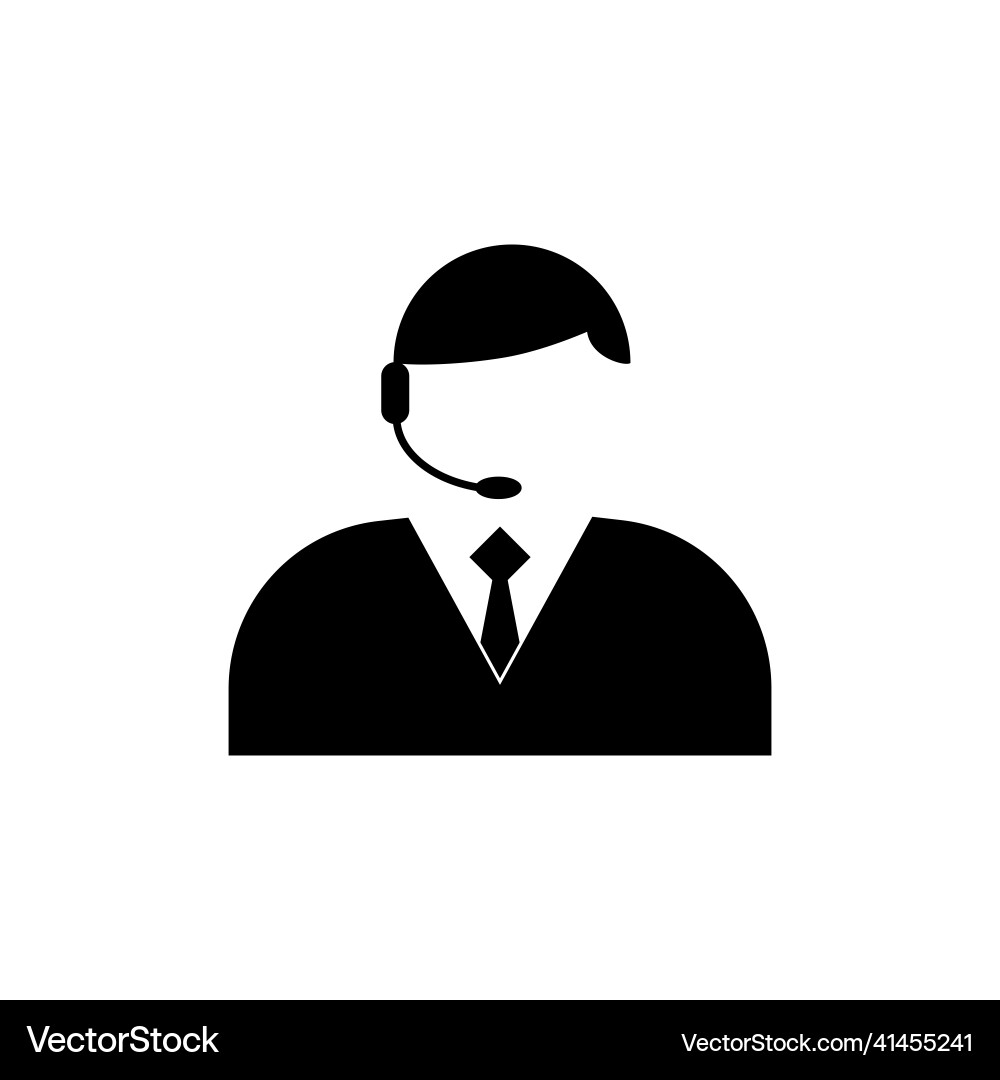 Call center worker icon assistantcallback symbol Vector Image
