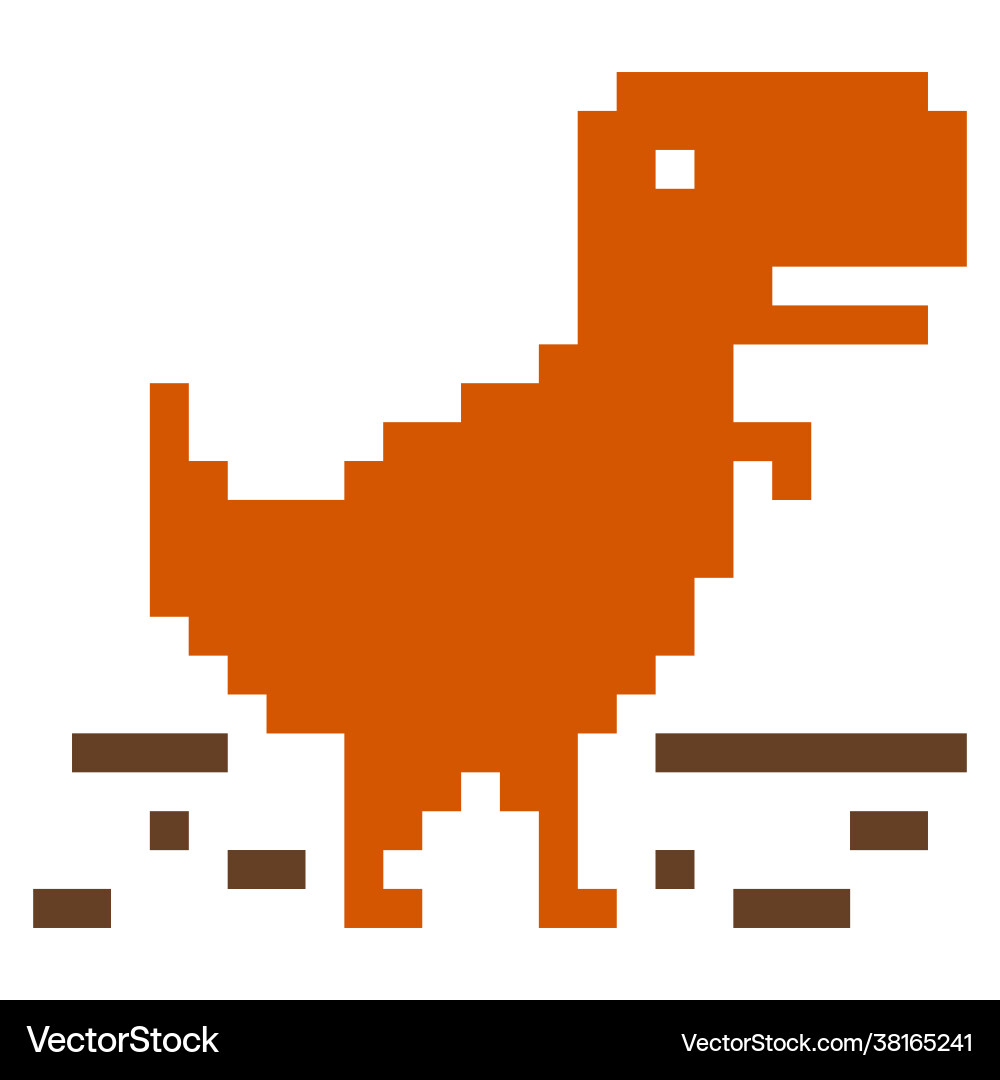 Dinosaur pattern pixel t-rex image for game assets Dinosaur pattern pixel t-rex image for game assets vector image