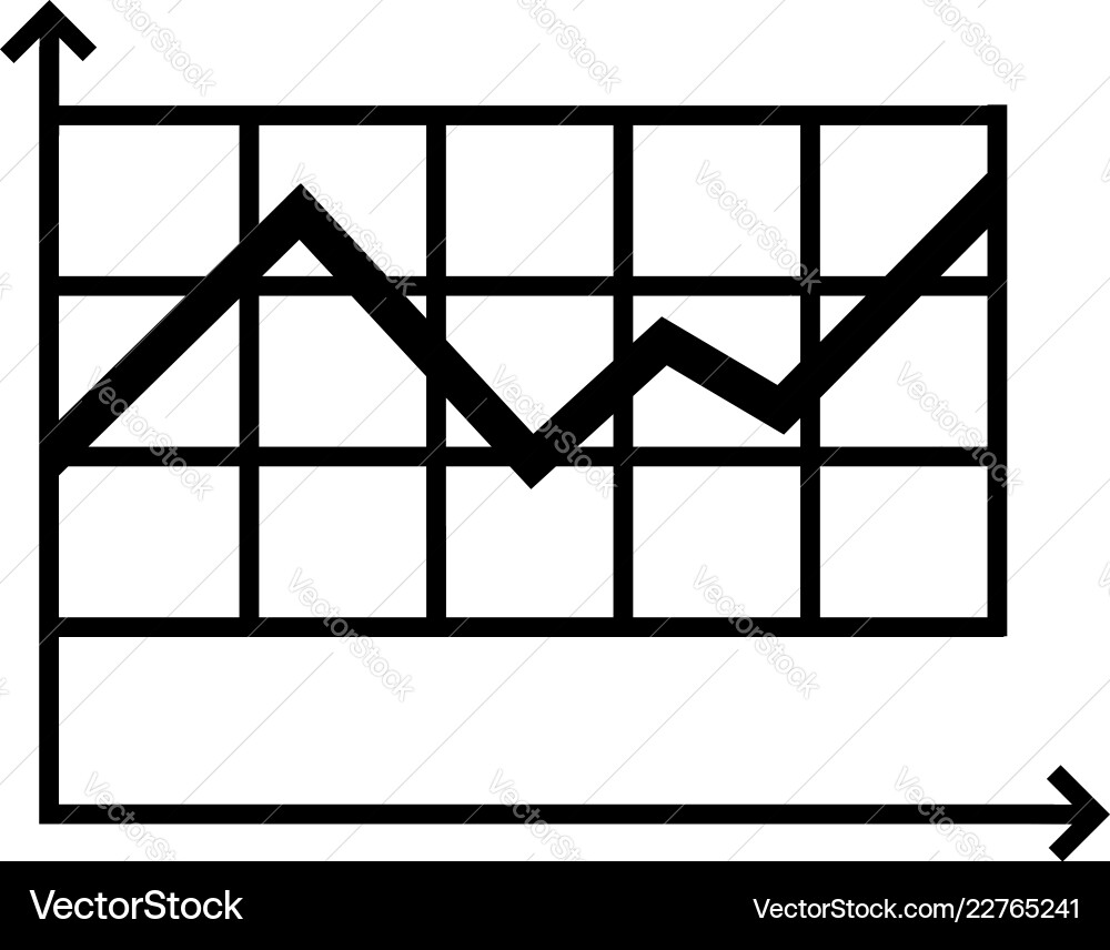 Graph icon simple style Graph icon simple style vector image