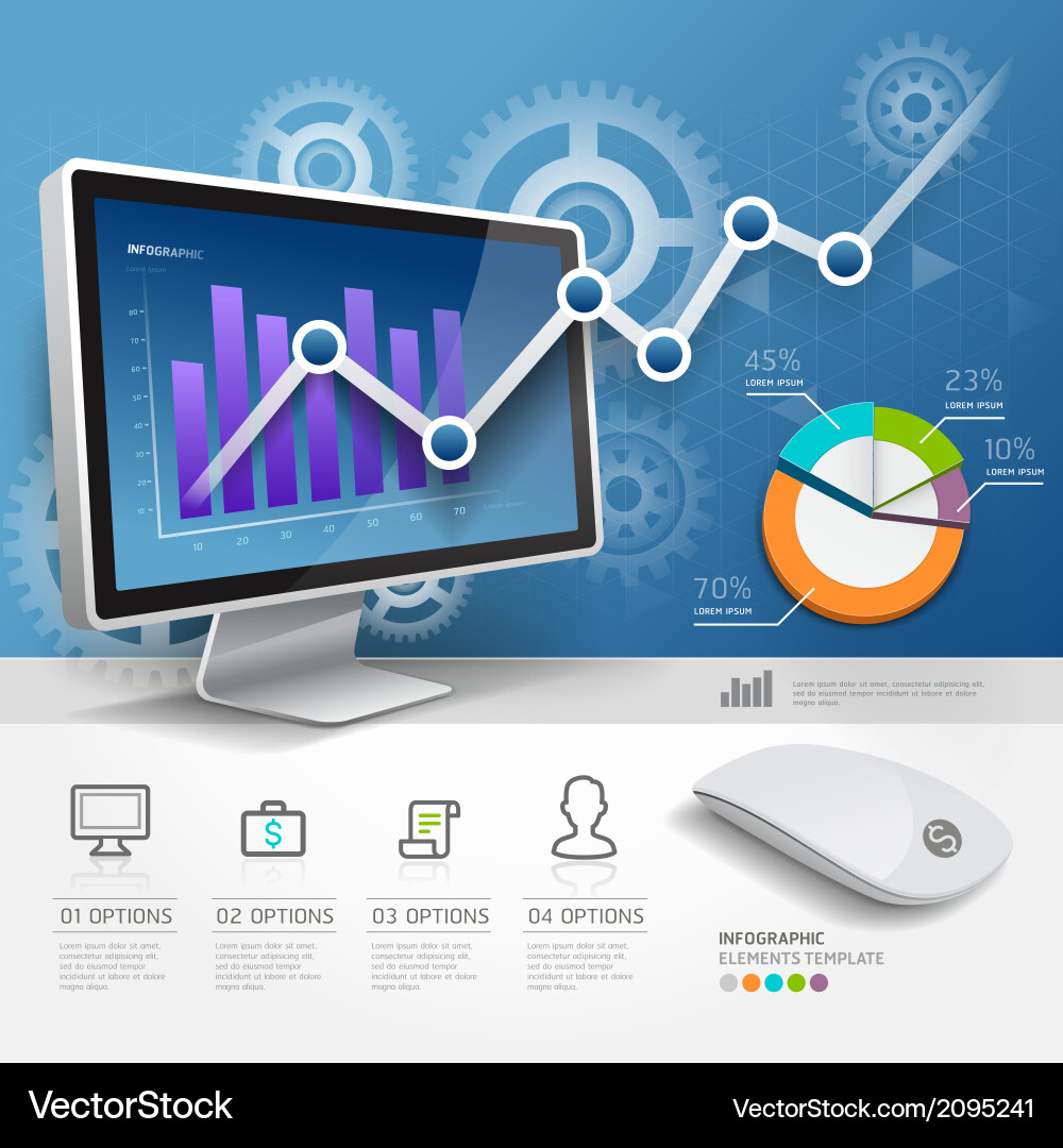 Infographic Web Layout Template vector image