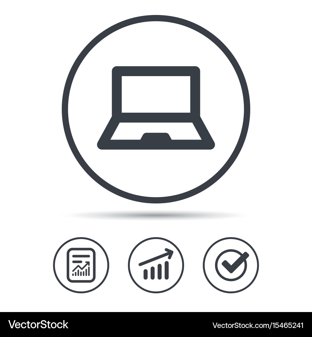 Laptop & Notebook Computer Icon Vector Image