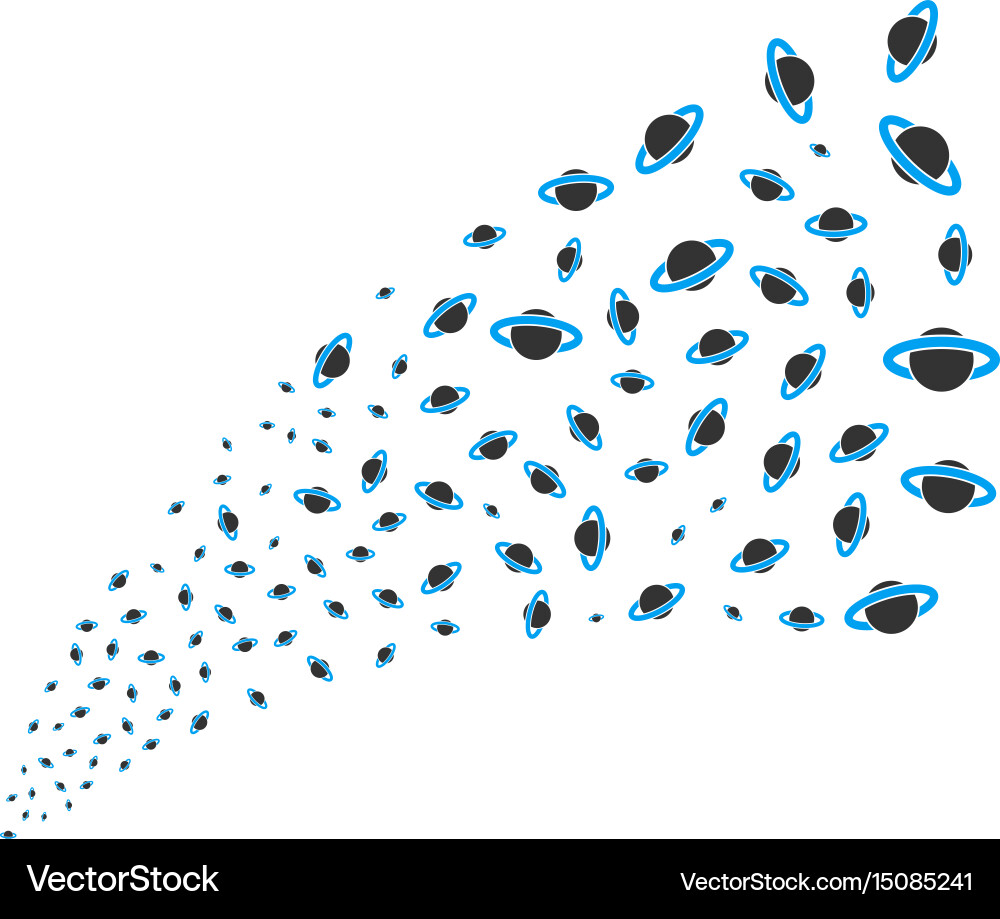 Planet saturn source stream vector image