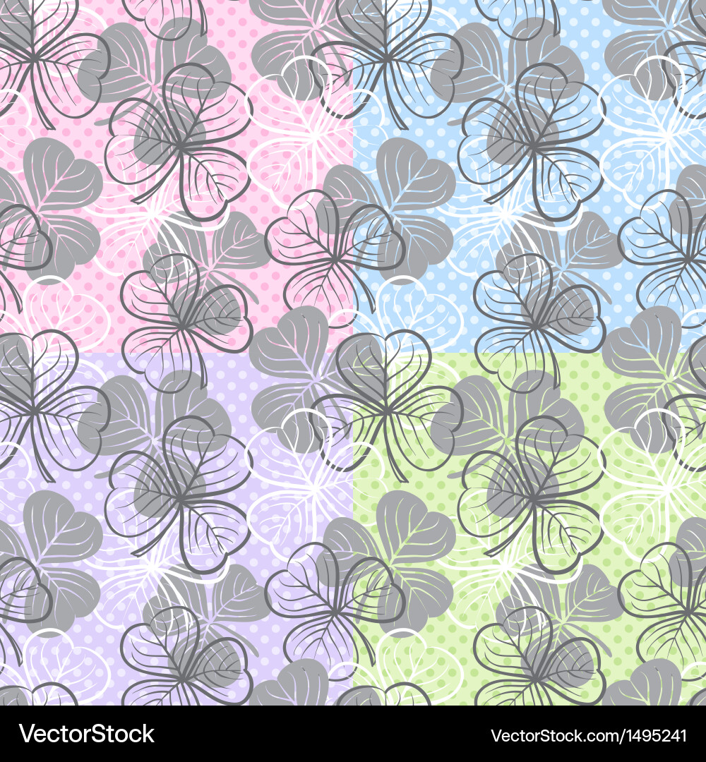 Seamless pattern with clover Vector Image
