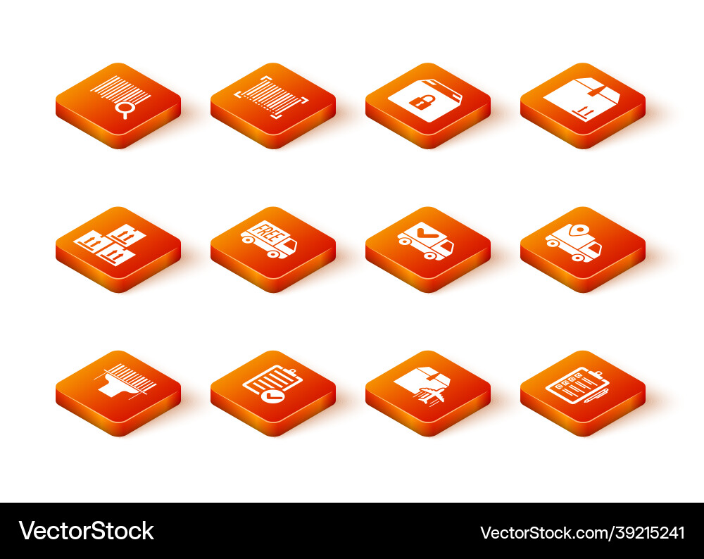 Set scanner scanning bar code verification Set scanner scanning bar code verification vector image