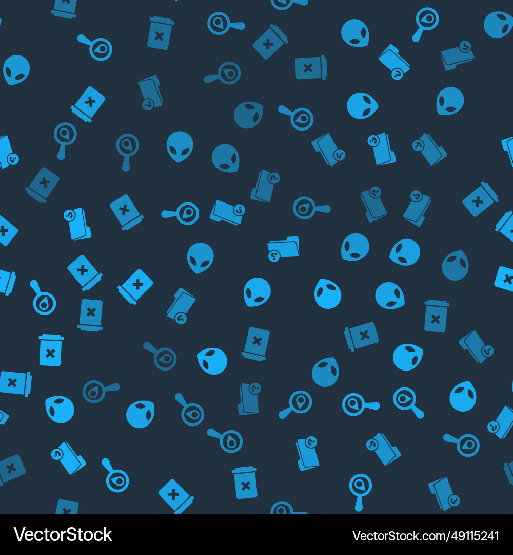 Set search location alien unknown directory Vector Image