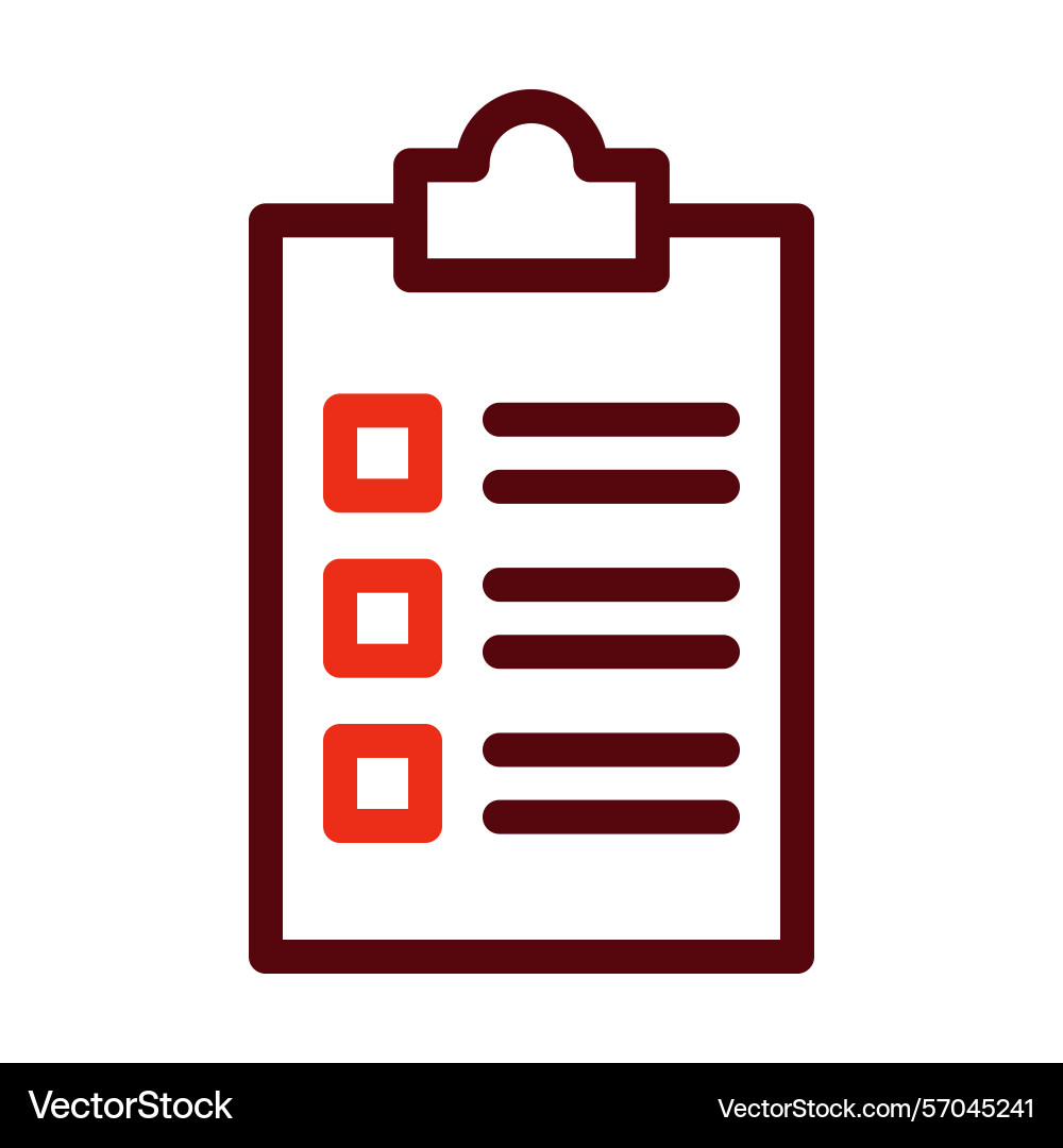 Task report thick line two color icons Vector Image