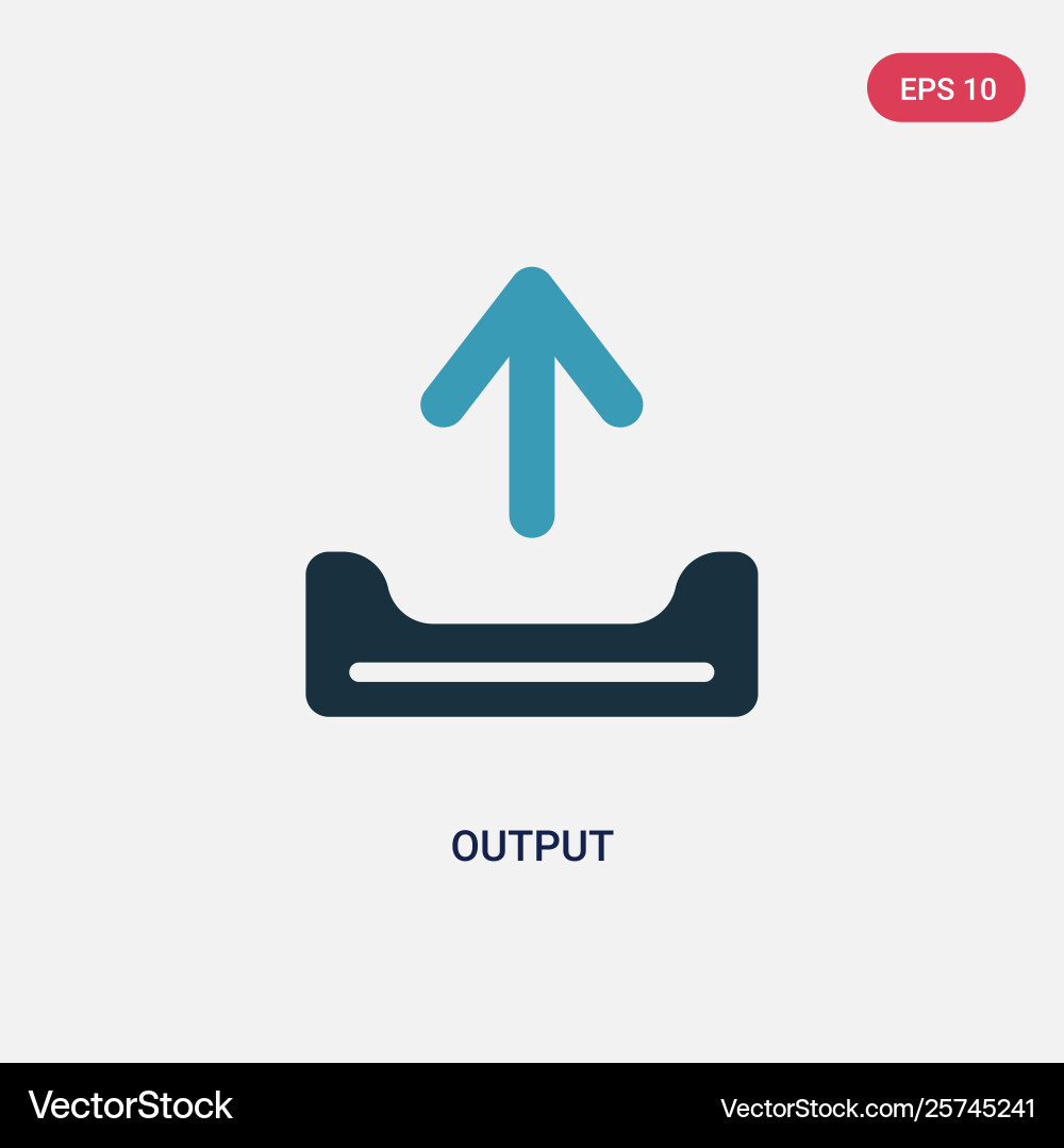 Two color output icon from interface concept Two color output icon from interface concept vector image