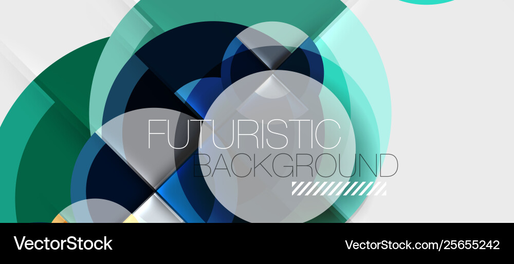 Geometric design abstract background - circles Vector Image
