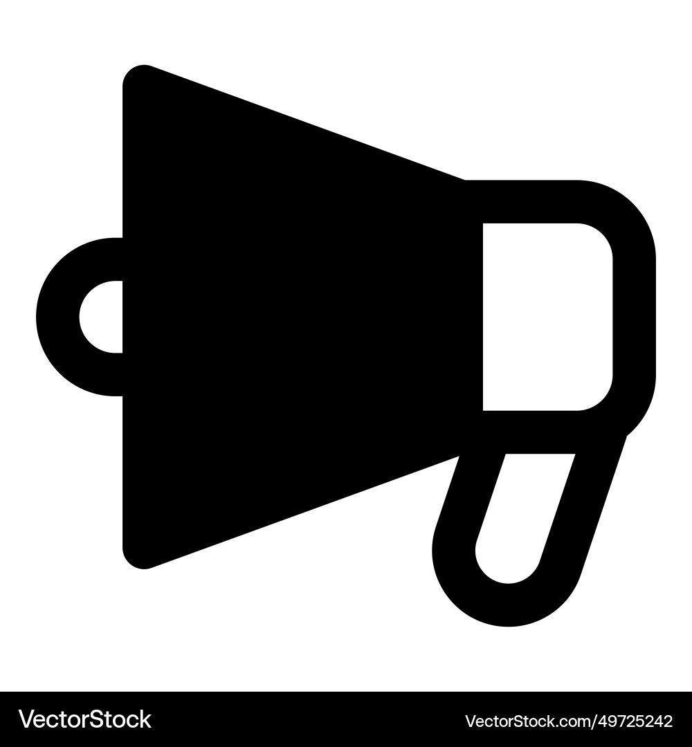 Handheld device amplifying voice for crowd Vector Image