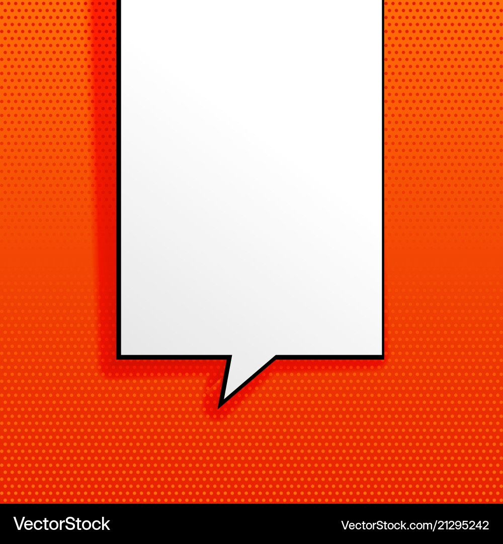 Orange background with empty chat bubble Vector Image