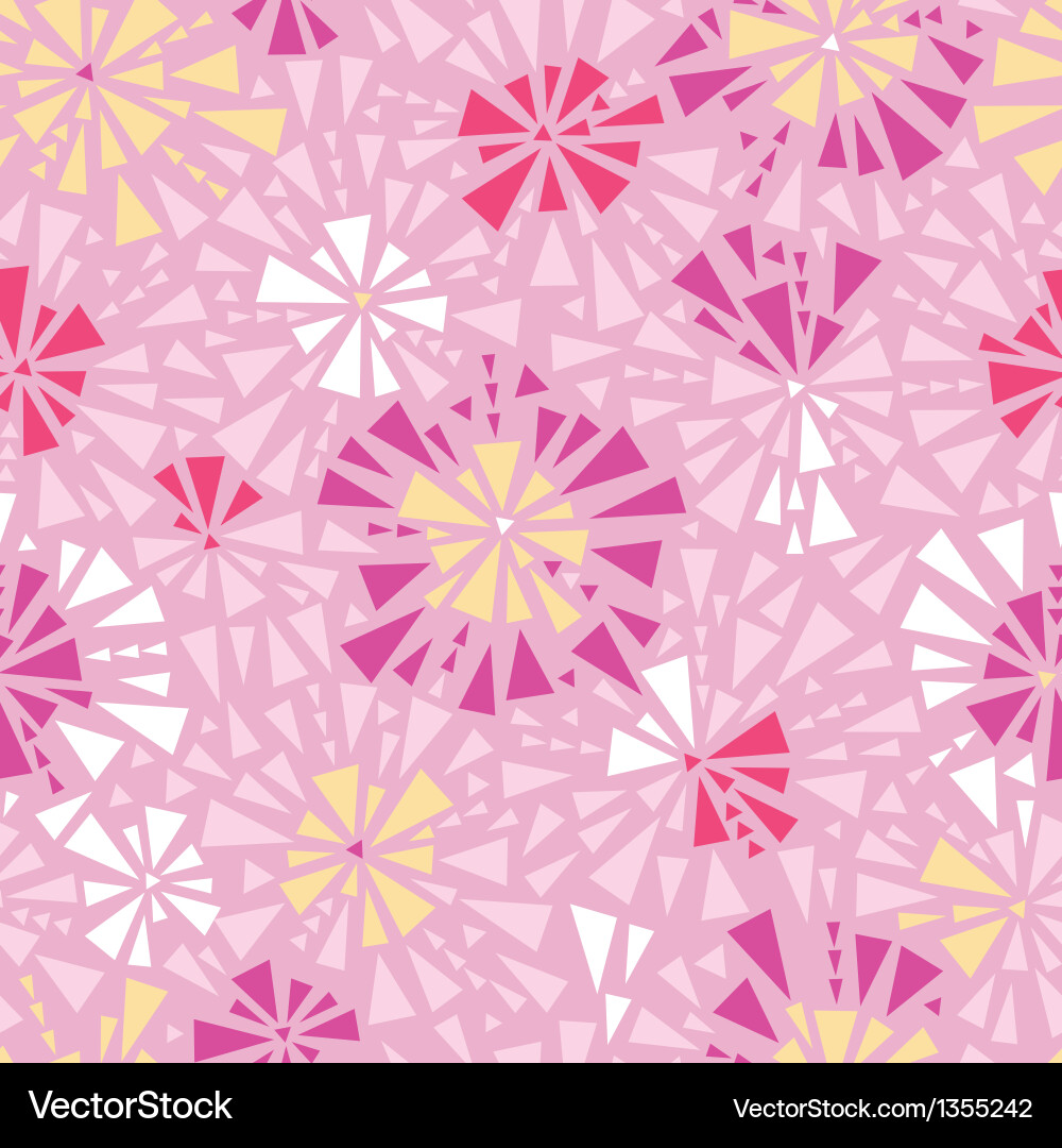 Pink abstract triangles seamless pattern Vector Image