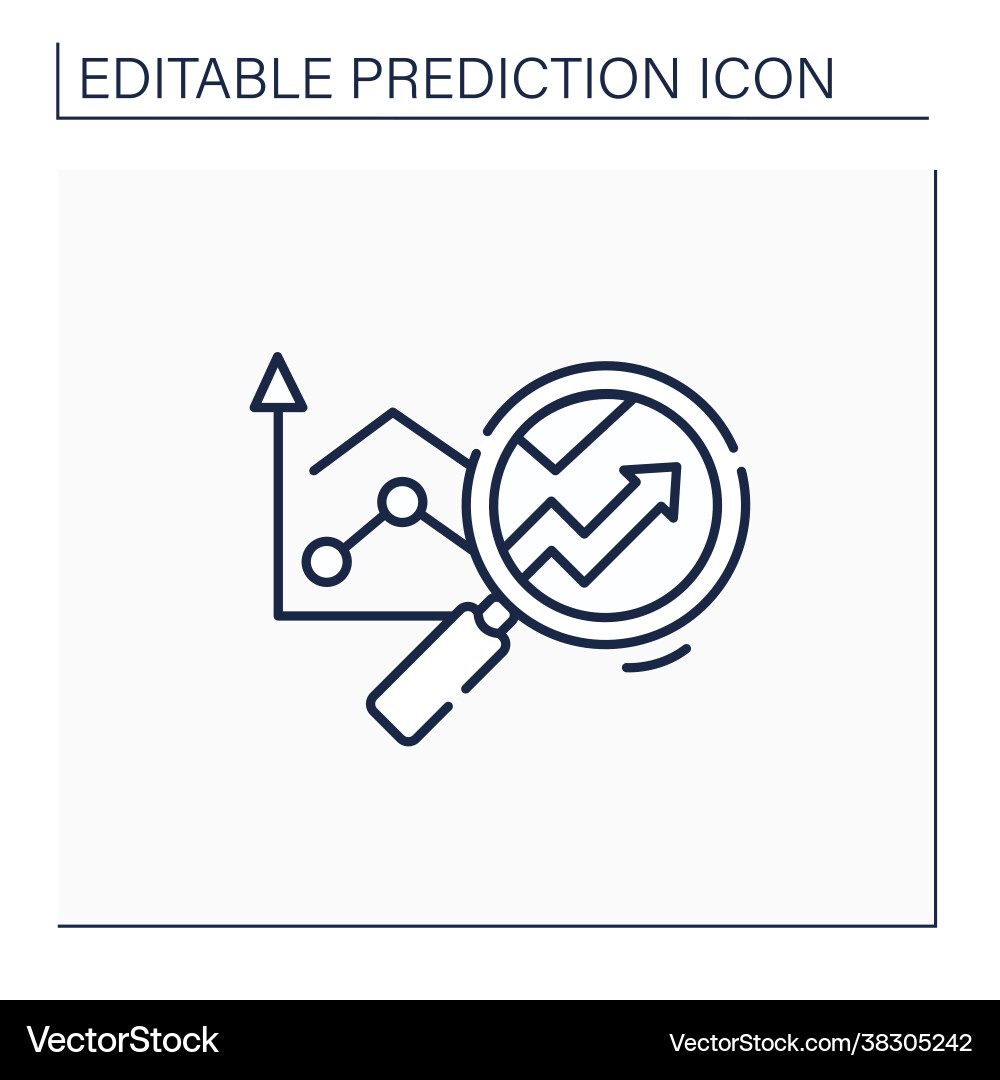 Predictive analytics line icon Vector Image