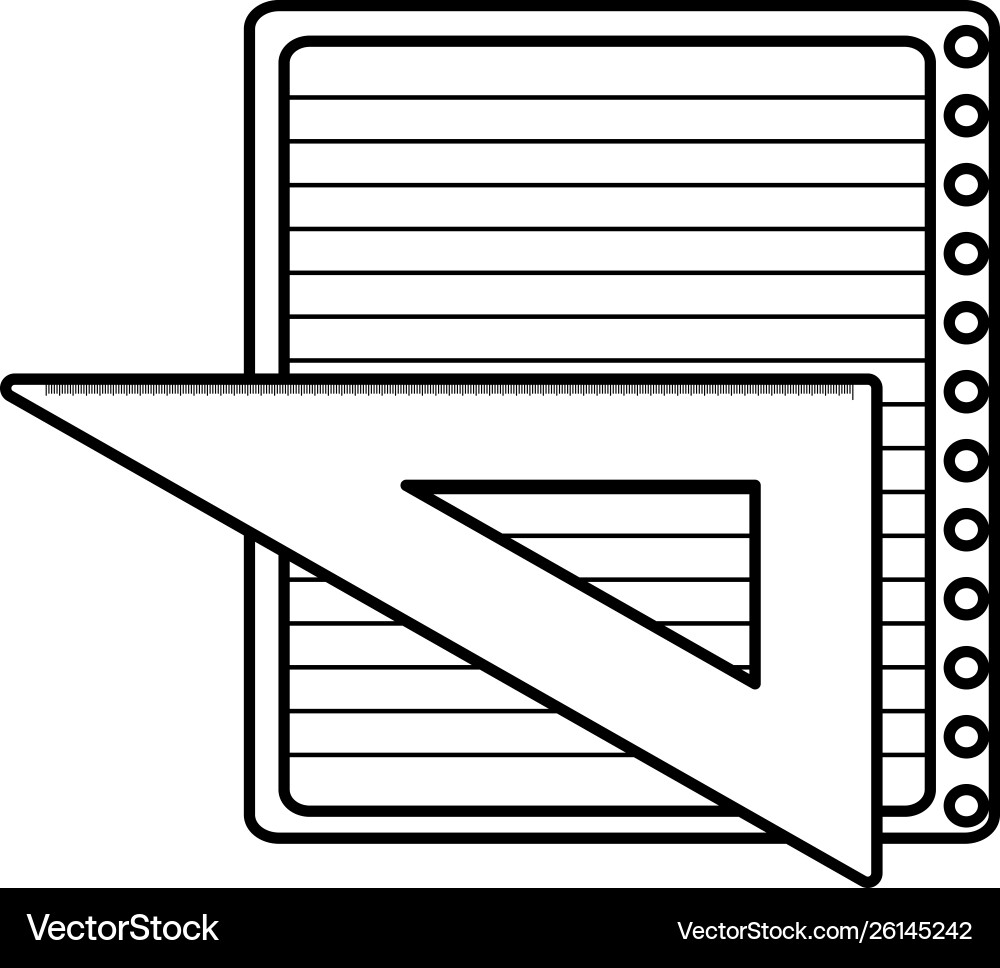 Sheet notebook paper with rule Vector Image