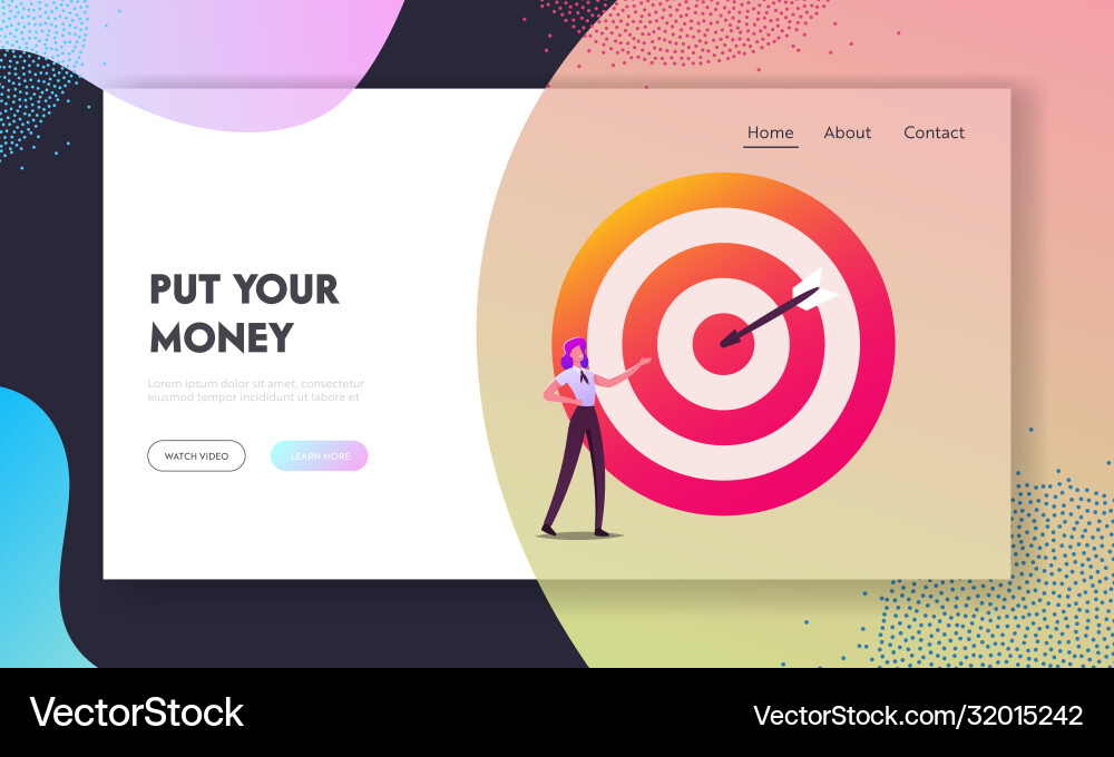 Task solution business strategy landing page Vector Image