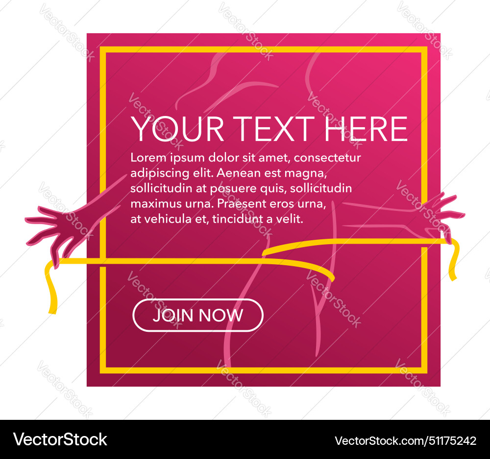 Weight loss challenge square banner template Vector Image