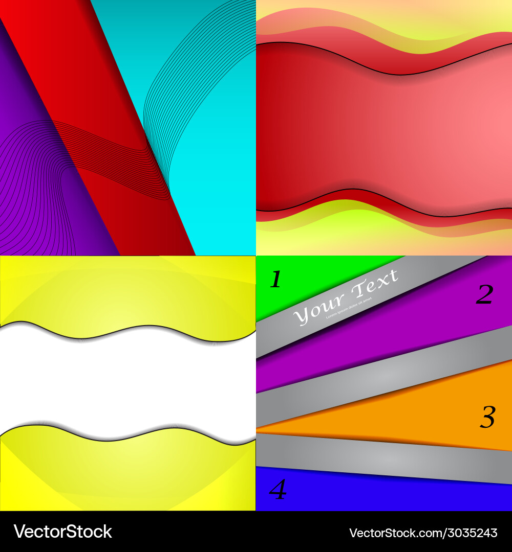 Big set of soft colored abstract background Vector Image