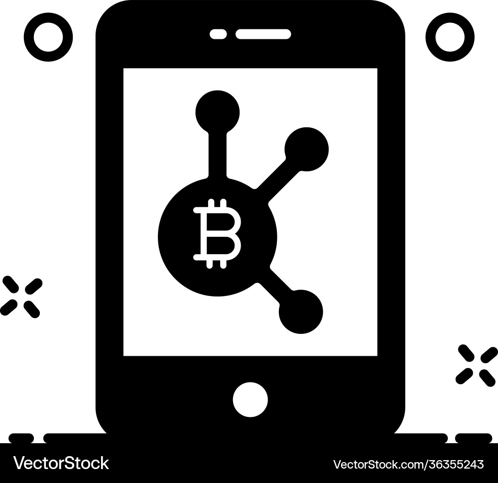 Bitcoin application Vector Image