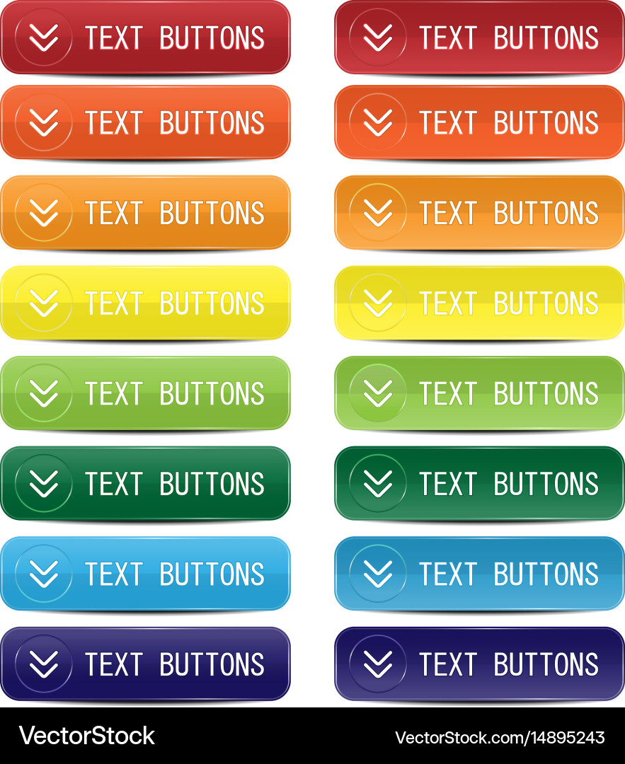 Buttons color included for web design vector image