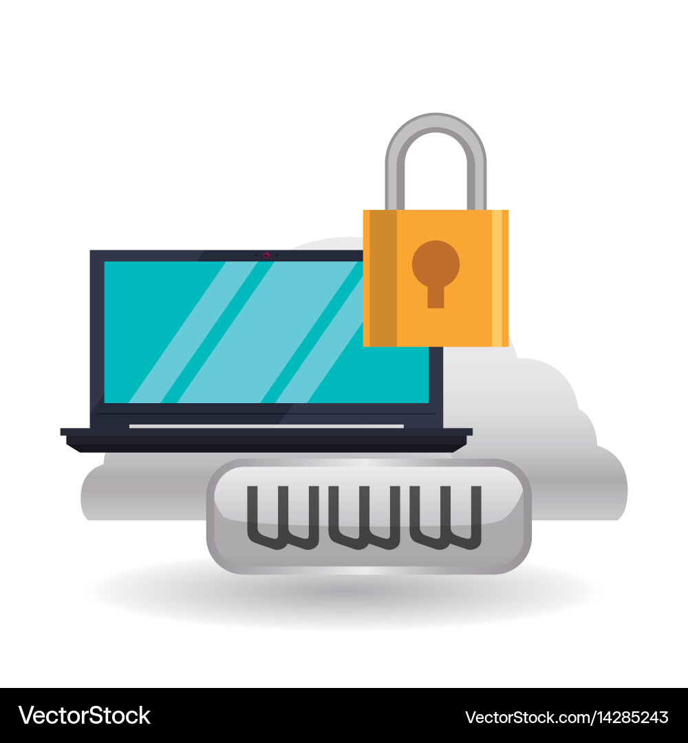 Cloud computing design media icon isolated Vector Image