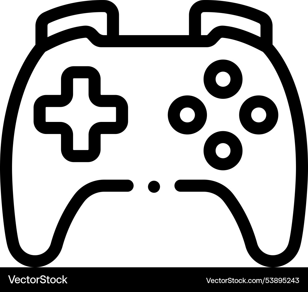 Game control icon thin linear style design Game control icon thin linear style design Vector Image