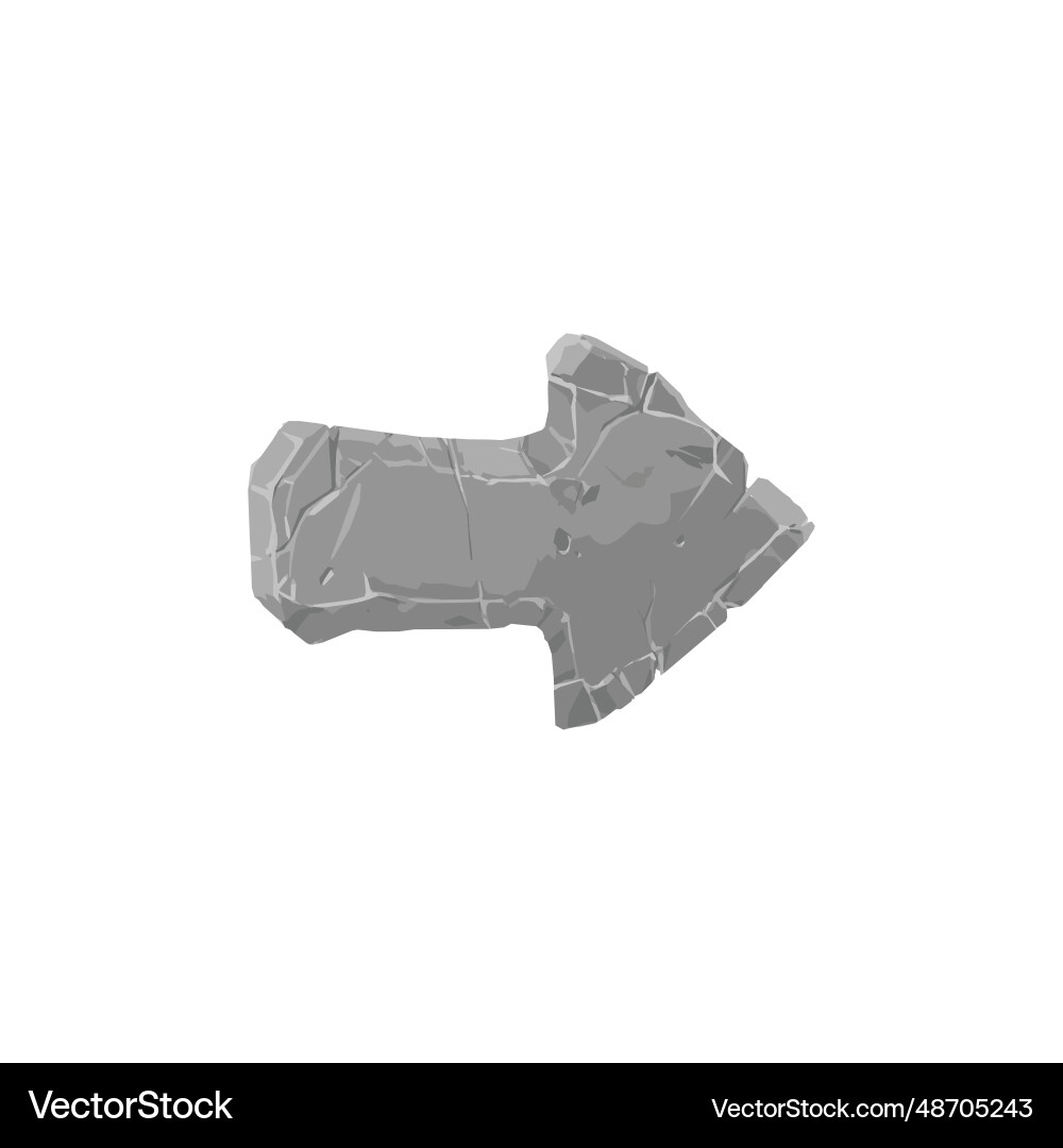 Game pointer stone plate in arrow form Game pointer stone plate in arrow form Vector Image
