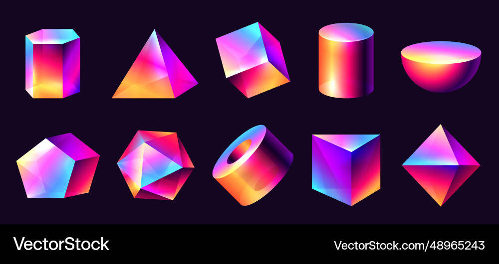 Gradient shape objects minimalistic modern Gradient shape objects minimalistic modern vector image