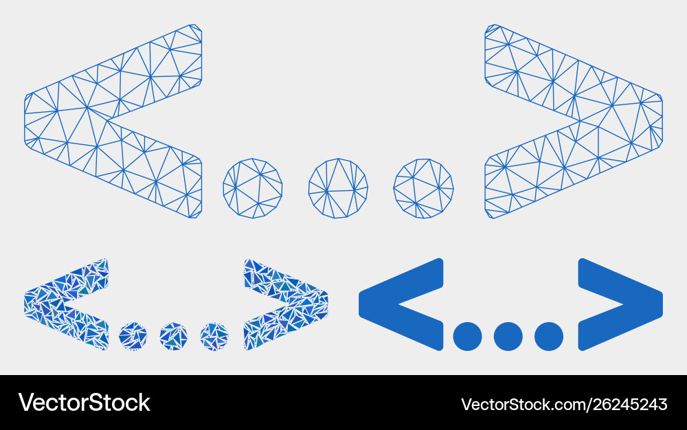 Inline code mesh carcass model and triangle Inline code mesh carcass model and triangle Vector Image