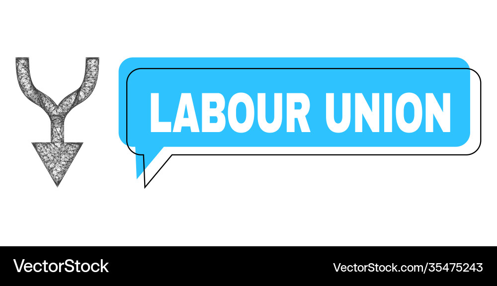 Misplaced labour union message frame and net Misplaced labour union message frame and net Vector Image