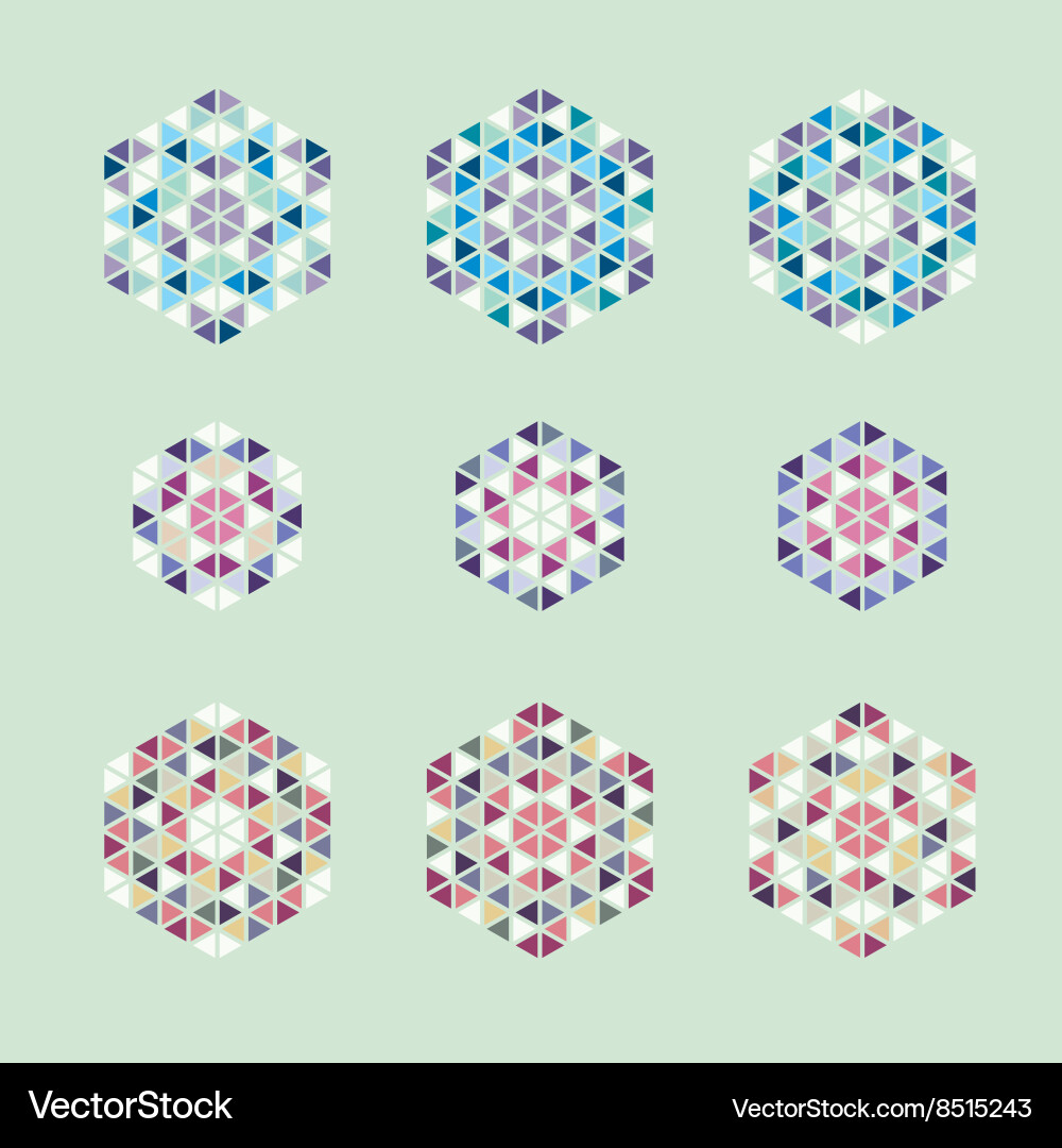 Mosaic Pattern Logo Elements vector image