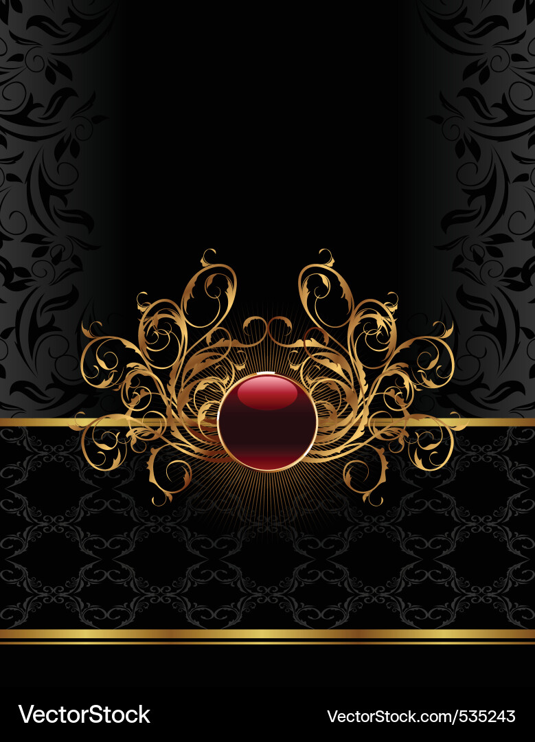 Ornate Golden Frame Vector Image