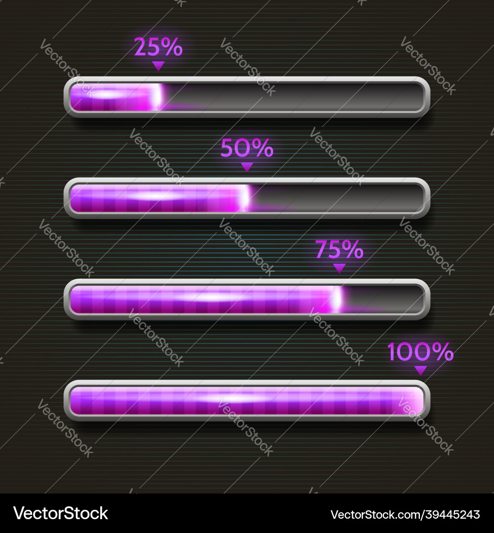 Pink Loading Progress Bar Template vector image