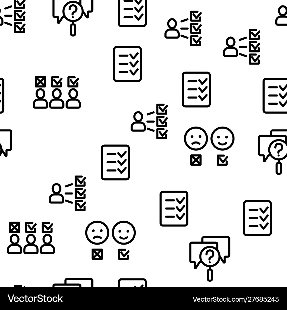 Survey rating seamless pattern Vector Image